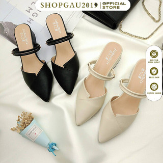 Free ship Giày cao gót / sandal cao gót mũi nhọn 2 quai ngang xinhhh 002