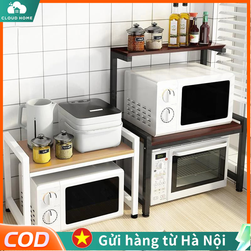 Giá để đồ lò vi sóng nhà bếp được đóng hộp hai lớp