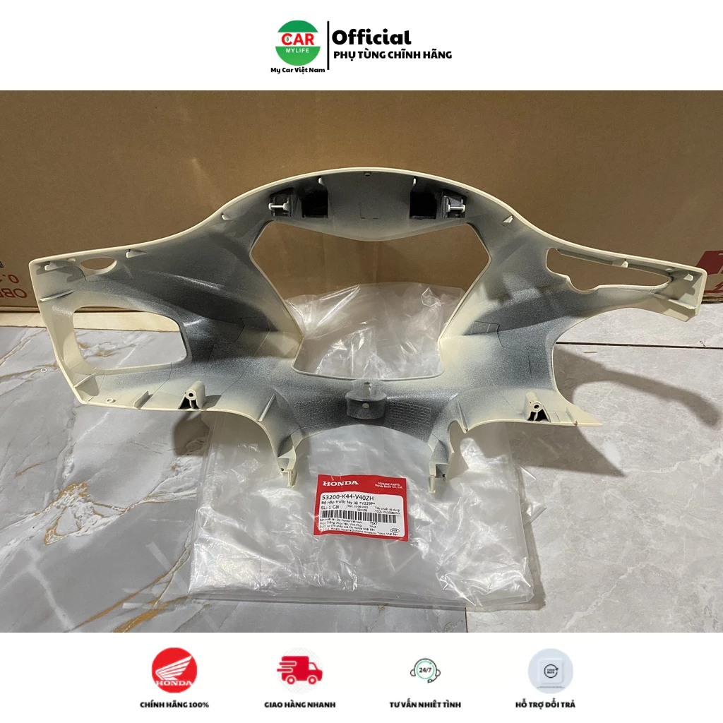 Bộ nắp trước tay lái - bàn thờ HONDA VISION năm 2014-2016-2018-2020 màu Vàng nhạt. *Y229P* 53200K44V40ZH