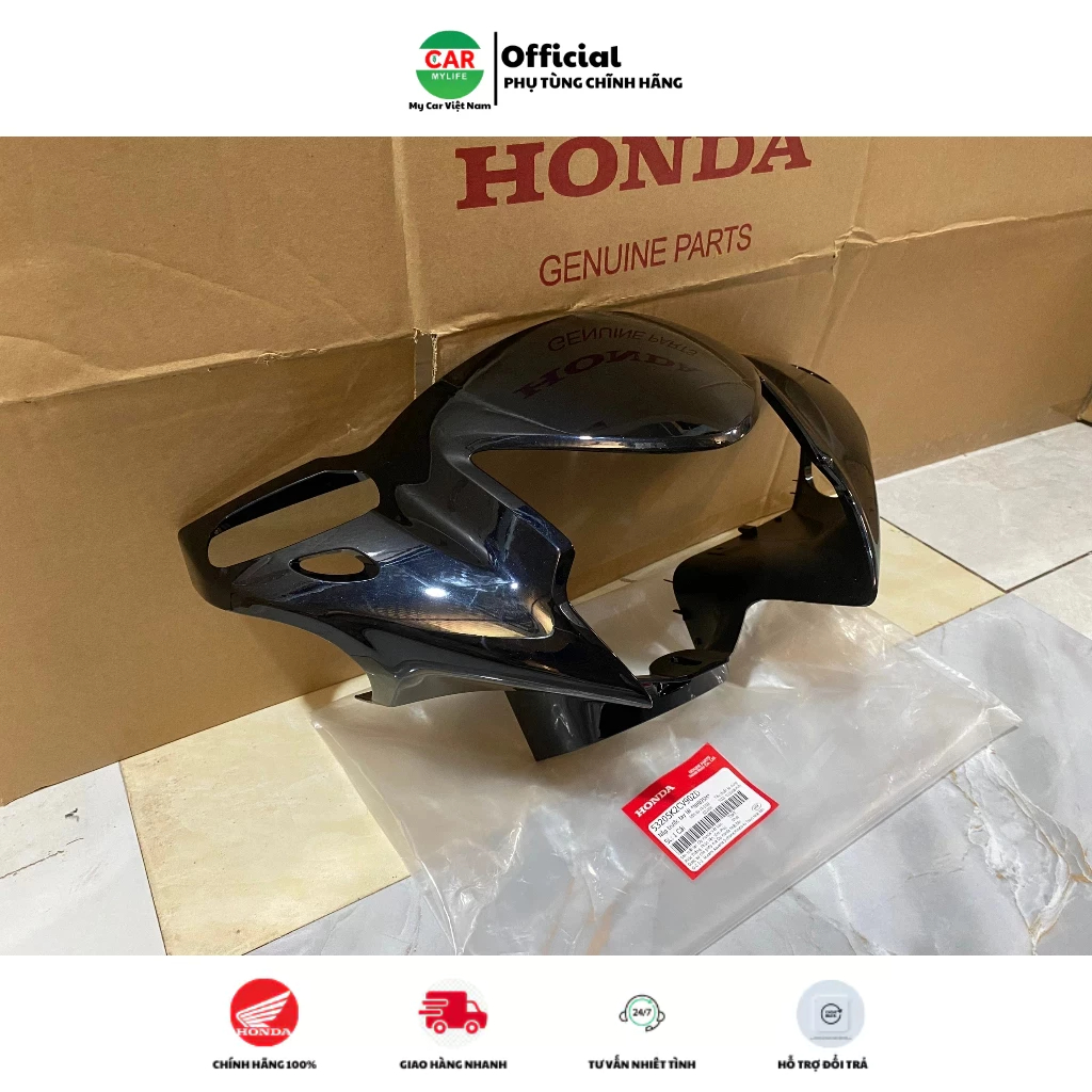 Nắp trước tay lái - ốp trước HONDA VISION năm 2022-2023 màu Đen bóng. *NHB25M* Mã SP 53205K2CV90ZD