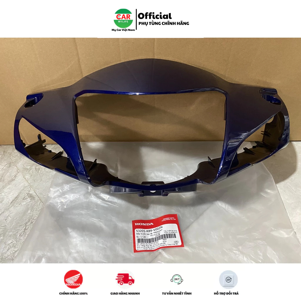 Nắp trước tay lái - bàn thờ HONDA WAVE A110 năm 2019-2021-2022 màu Xanh tím. (53205K89V00ZN)