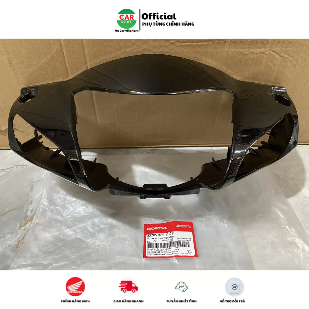 Ốp trước tay lái - Bàn thờ HONDA WAVE A110 năm 2017-2020-2022-2023 màu Đen bóng.
