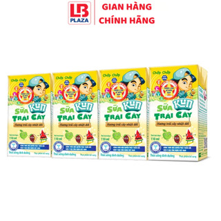 Sữa trái cây Kun 110ml*4 trái cây nhiệt đới