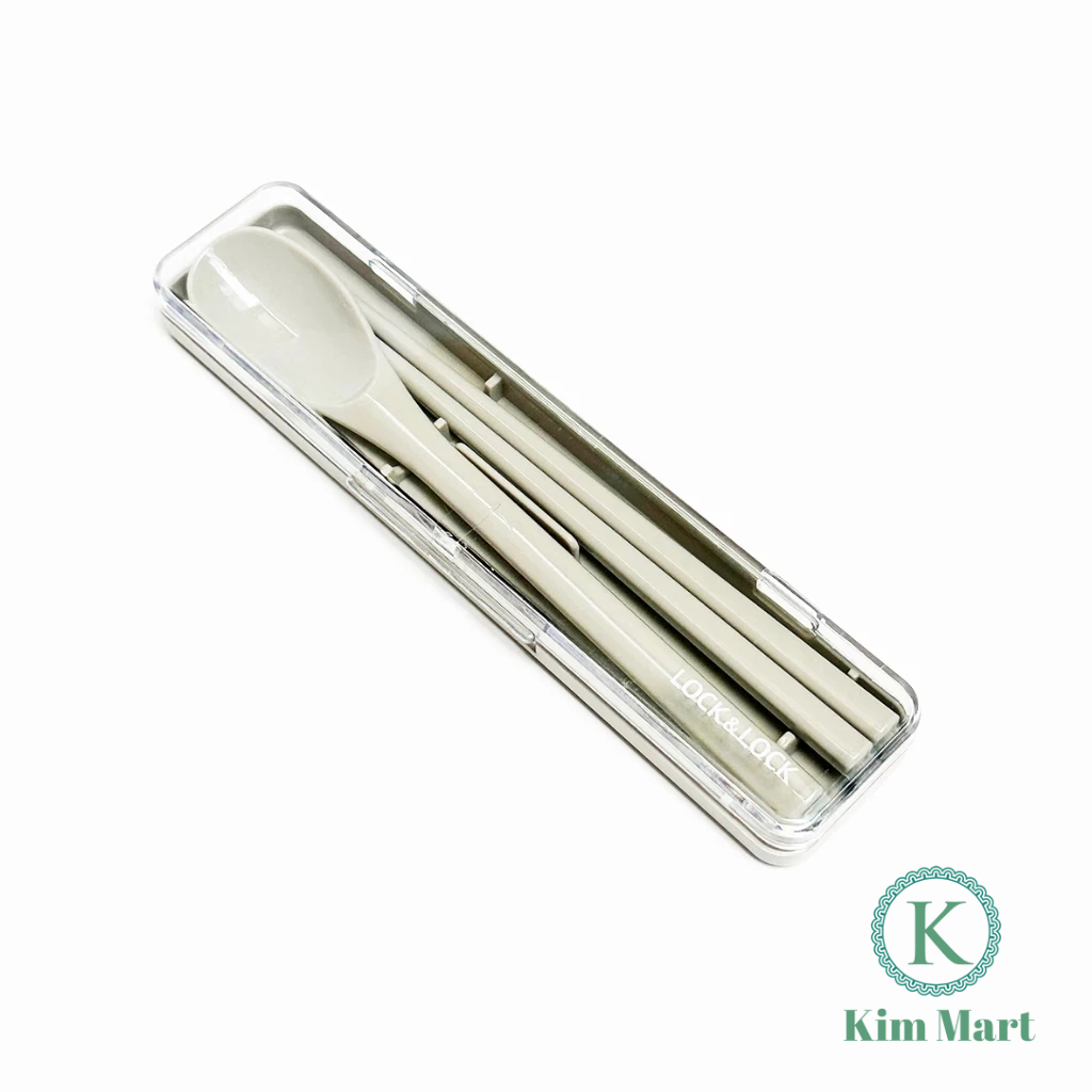 Bộ muỗng đũa Lock&Lock LLC115GRY kèm hộp đựng - Chính hãng
