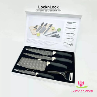 Bộ dao nhà bếp 6 món locknlock ckk103s6- 6p thép không gỉ 3cr13 phủ chống dính sắc bén