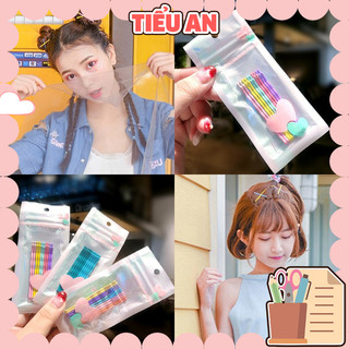 Kẹp tóc sắc màu - với 4 loại mẫu màu đầy sắc màu