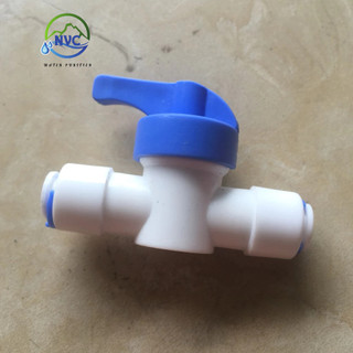 Van khóa 2 đầu nhấn fi 6 - fi 10 dùng trong máy lọc nước ro