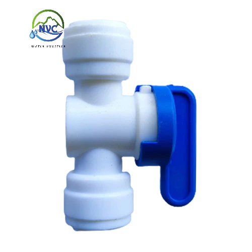 Van khóa 2 đầu nhấn Fi 6 - Fi 10 dùng trong máy lọc nước RO