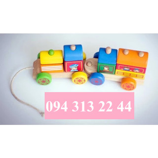 lắp ráp tàu hỏa, xe lửa gỗ