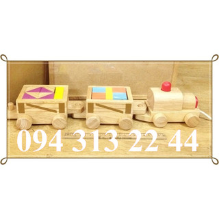 lắp ráp tàu hỏa, xe lửa gỗ