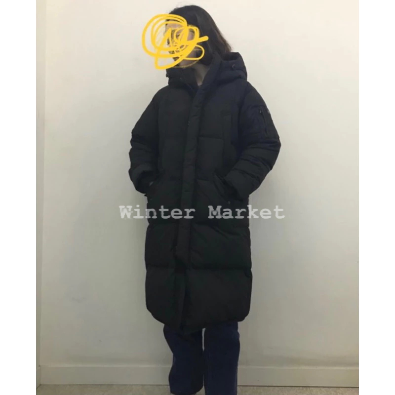 Áo phao dáng dài unisex, áo đi tuyết áo phao lông vũ đi lạnh thương hiệu HUM Hàn quốc , áo phao đại hàn siêu ấm