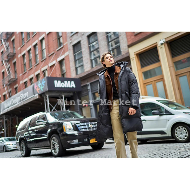 Áo phao dáng dài unisex, áo đi tuyết áo phao lông vũ đi lạnh thương hiệu HUM Hàn quốc , áo phao đại hàn siêu ấm