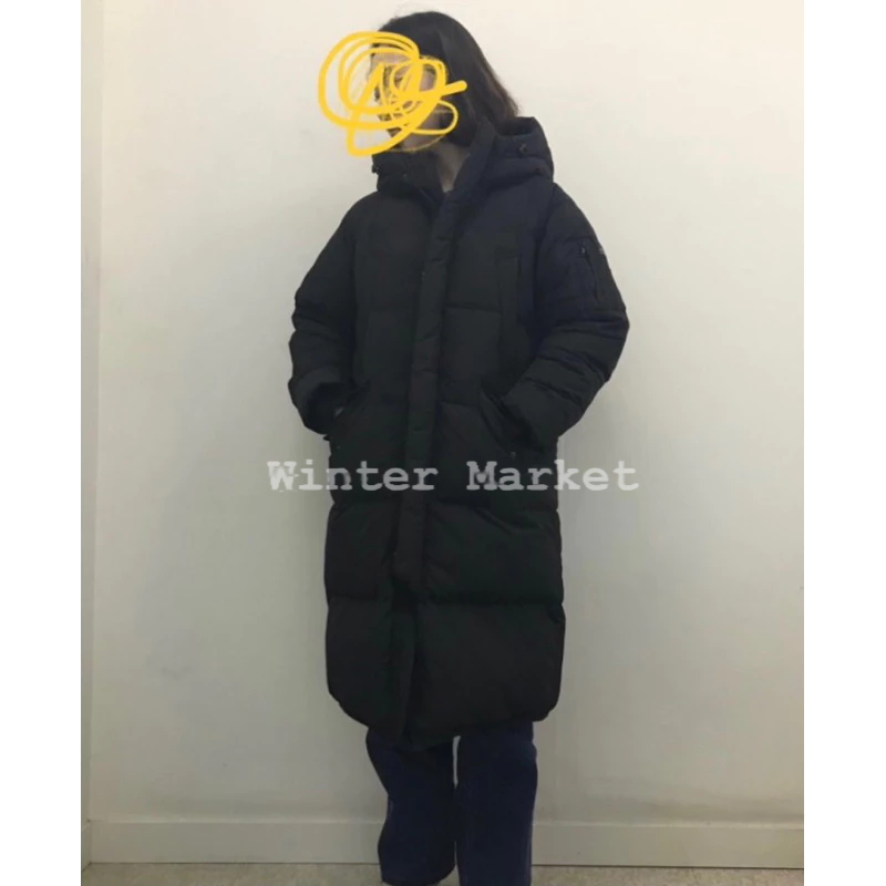 Áo phao dáng dài unisex, áo đi tuyết áo phao lông vũ đi lạnh thương hiệu HUM Hàn quốc , áo phao đại hàn siêu ấm