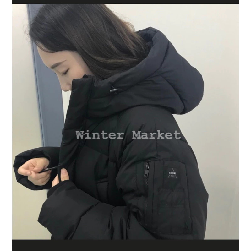 Áo phao dáng dài unisex, áo đi tuyết áo phao lông vũ đi lạnh thương hiệu HUM Hàn quốc , áo phao đại hàn siêu ấm