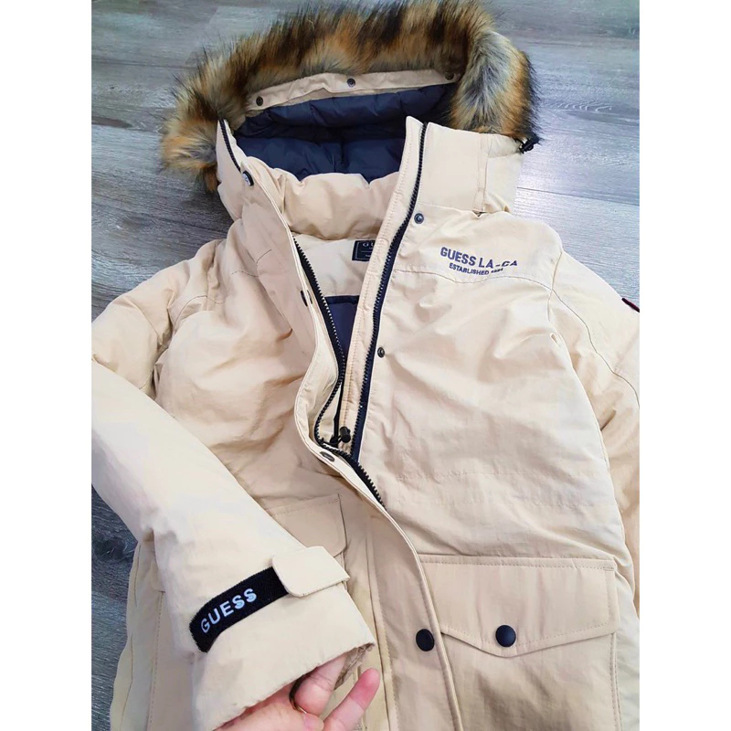 Áo khoác đi lạnh, áo khoác jacket mùa đông Guess  Form unisex dày dặn