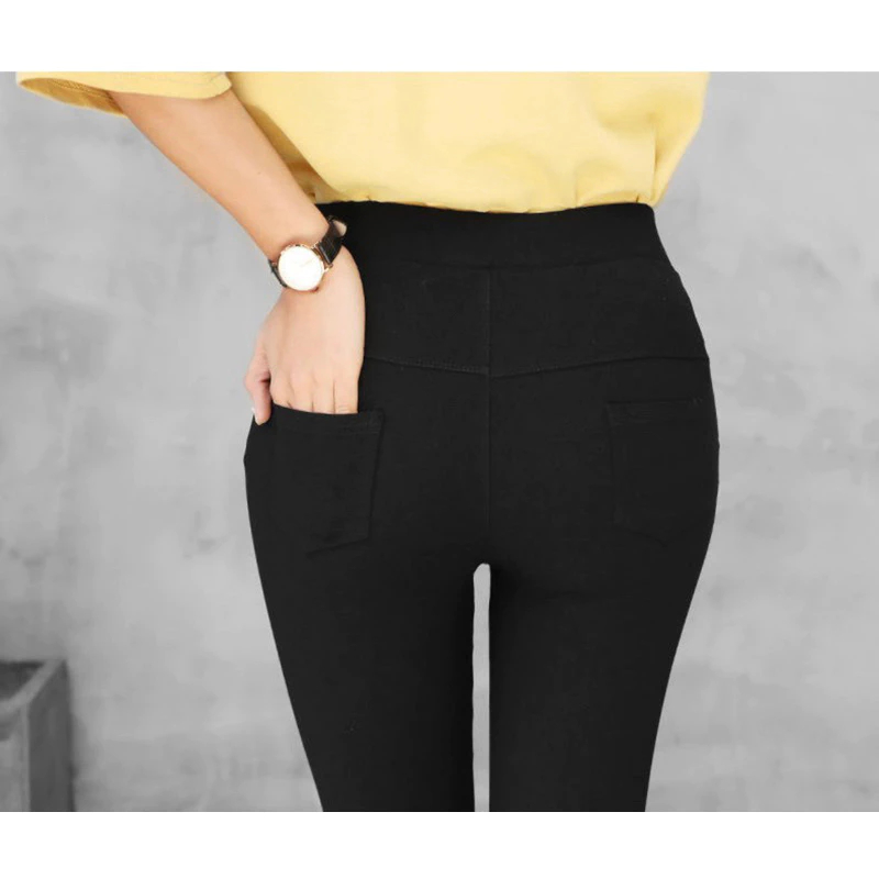 Quần jeans lót lông co giãn ấm áp cho mùa đông freesize từ 50-65kg, quần legging jeans đi lạnh, quần jeans lót lông