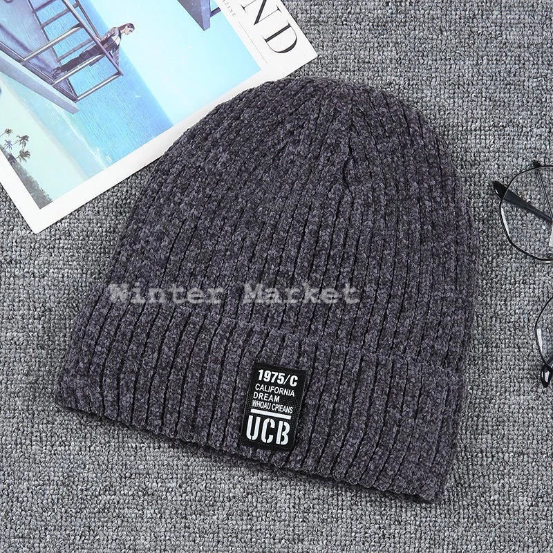 Nón len hai lớp, nón đi lạnh beanies mùa đông, nón len nhung lót lông ấm áp dày dặn