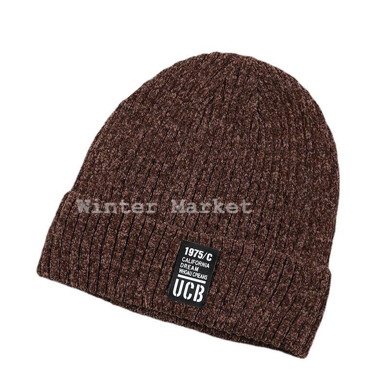 Nón len hai lớp, nón đi lạnh beanies mùa đông, nón len nhung lót lông ấm áp dày dặn