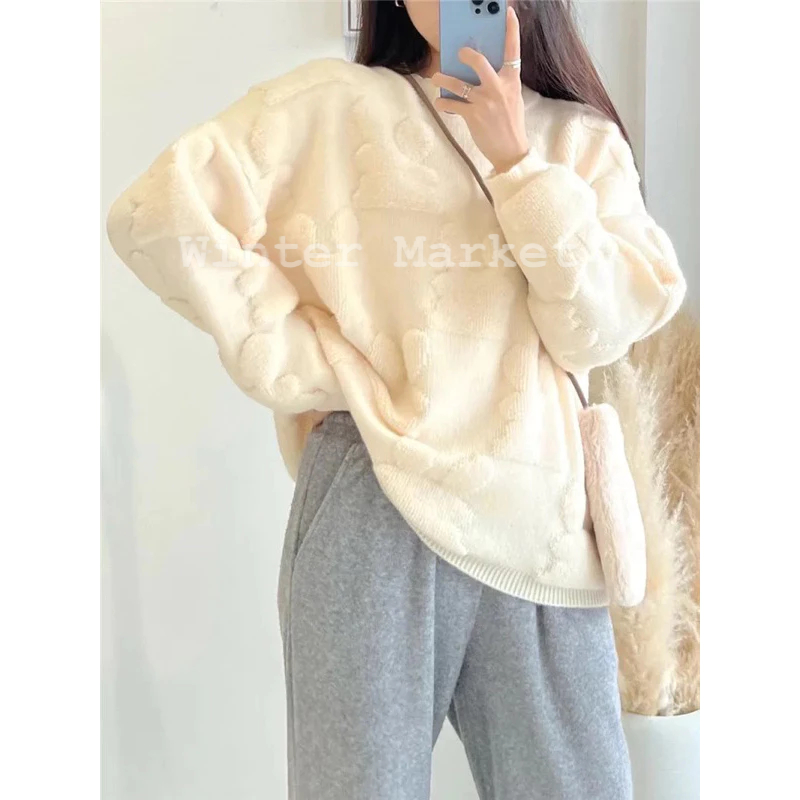 Áo len hoạ tiết nổi áo len đi lạnh, áo len over size dễ thương, áo len nữ cute