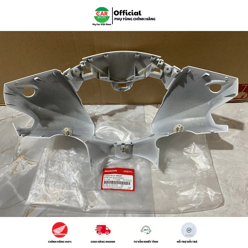 Bộ nắp trước tay lái - bàn thờ HONDA LEAD 125 năm 2018-2019-2022-2023 màu Trắng.