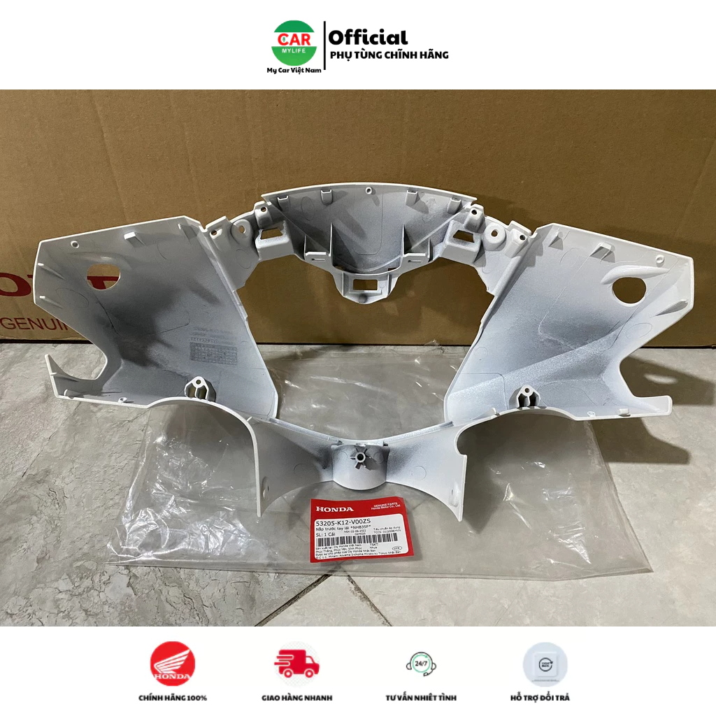 Nắp trước tay lái - ốp trước HONDA LEAD 125 năm 2018-2019-2020 màu Trắng. *NHB35P* 53205K12V00ZS