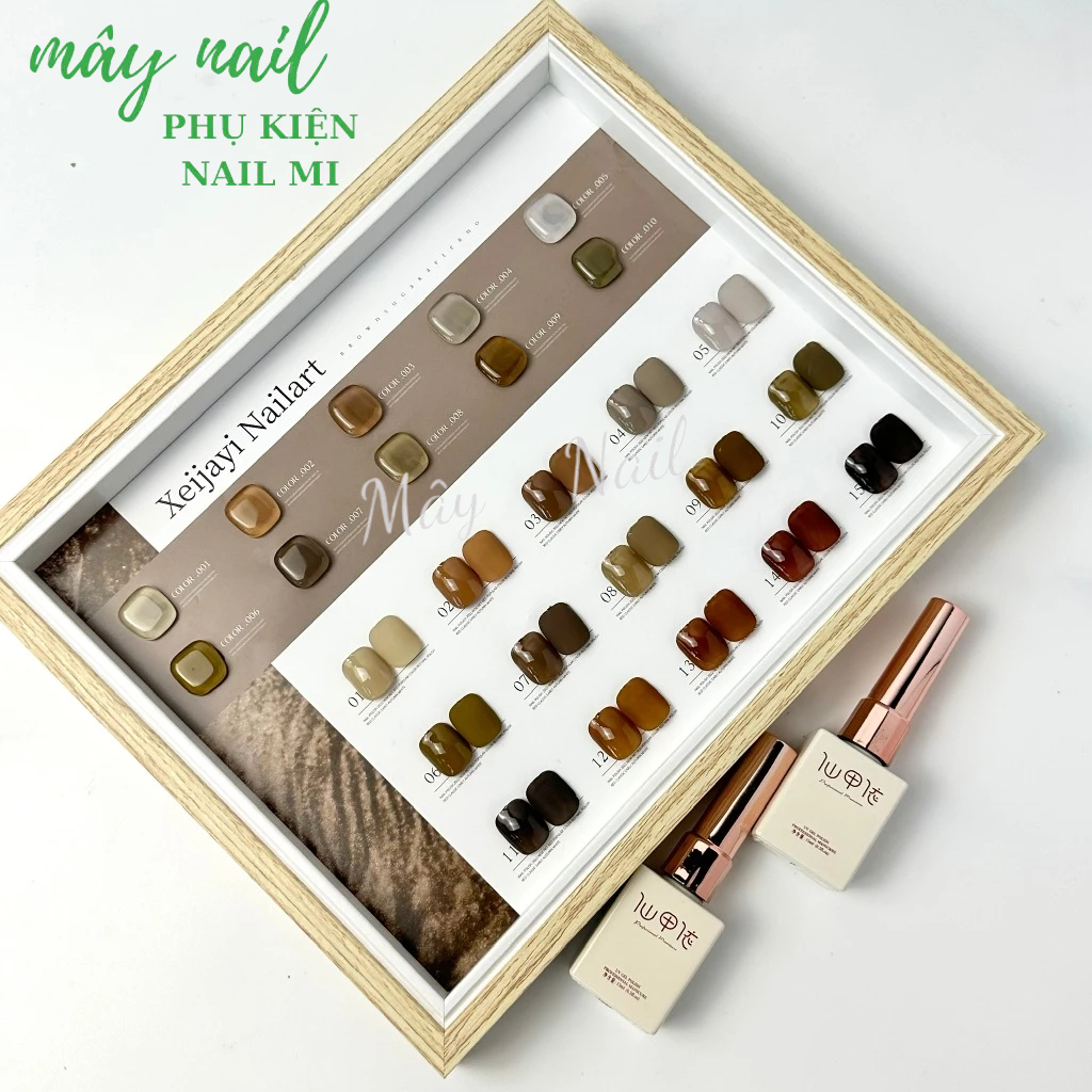 Sét sơn gel 15 màu tông nâu siêu đẹp tặng kèm bảng màu