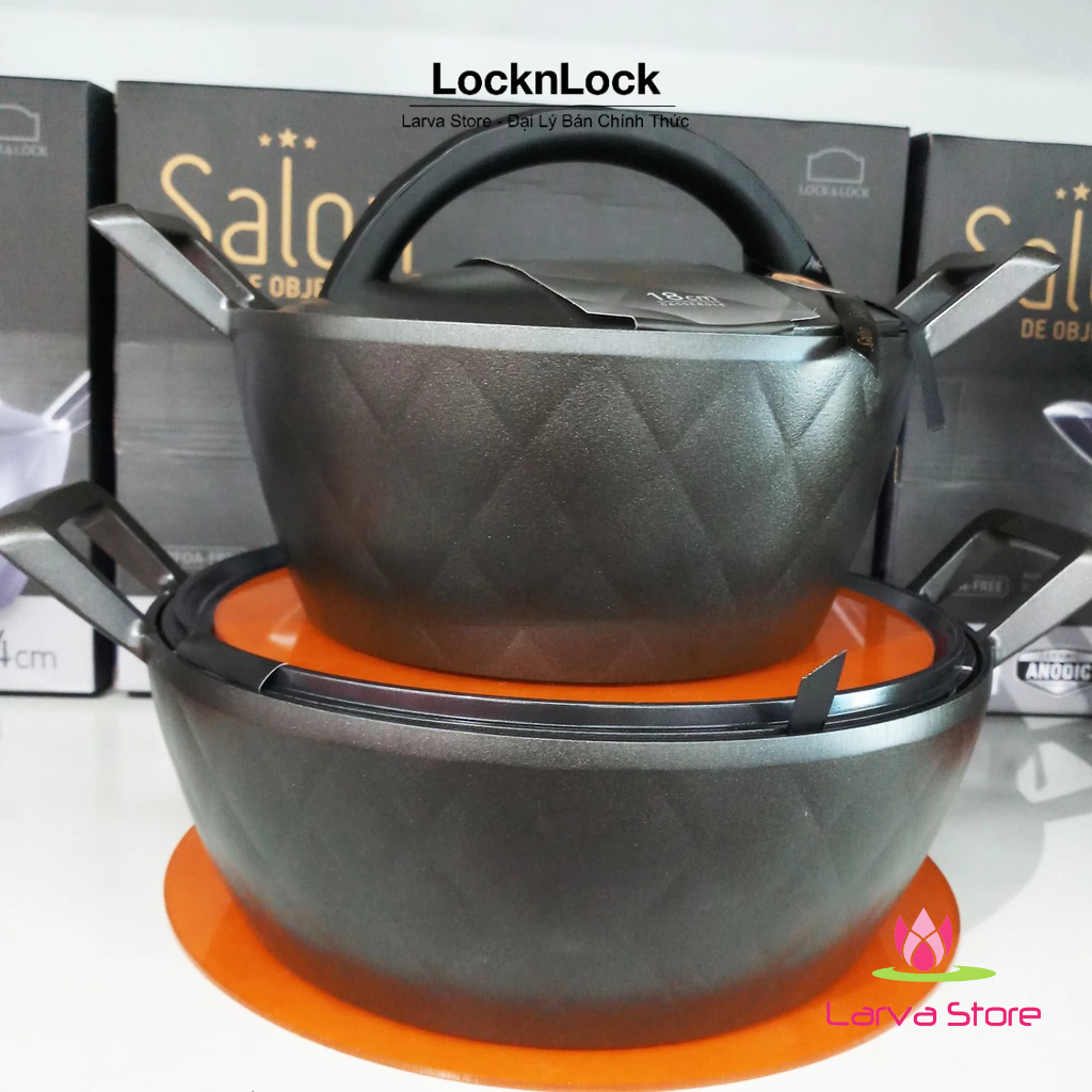 Nồi Chảo Salon Lock&Lock Chống Dính Ceramic Siêu Bền Đáy Từ GTH3242-IH / GTH3244-IH / GTH3263-IH - Larva Store