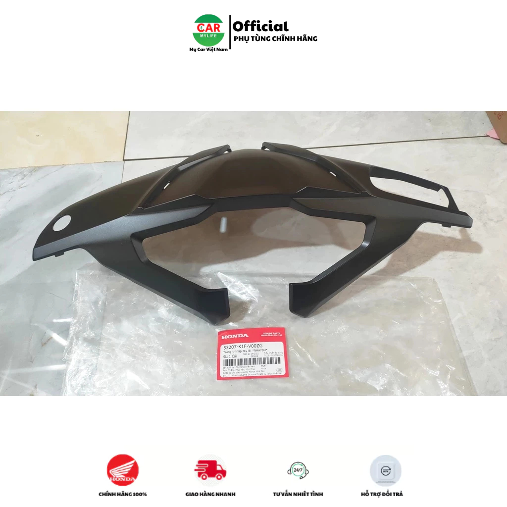 Trang trí nắp tay lái - ốp bàn thờ HONDA AIR BLADE 125 năm 2020-2021-2022 màu Đen nhám. *NHA76M*
