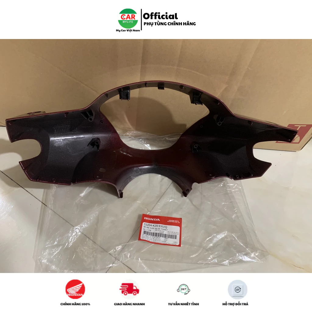 Bộ nắp trước tay lái - bàn thờ HONDA SH MODE năm 2018-2019-2020 màu Đỏ mận.