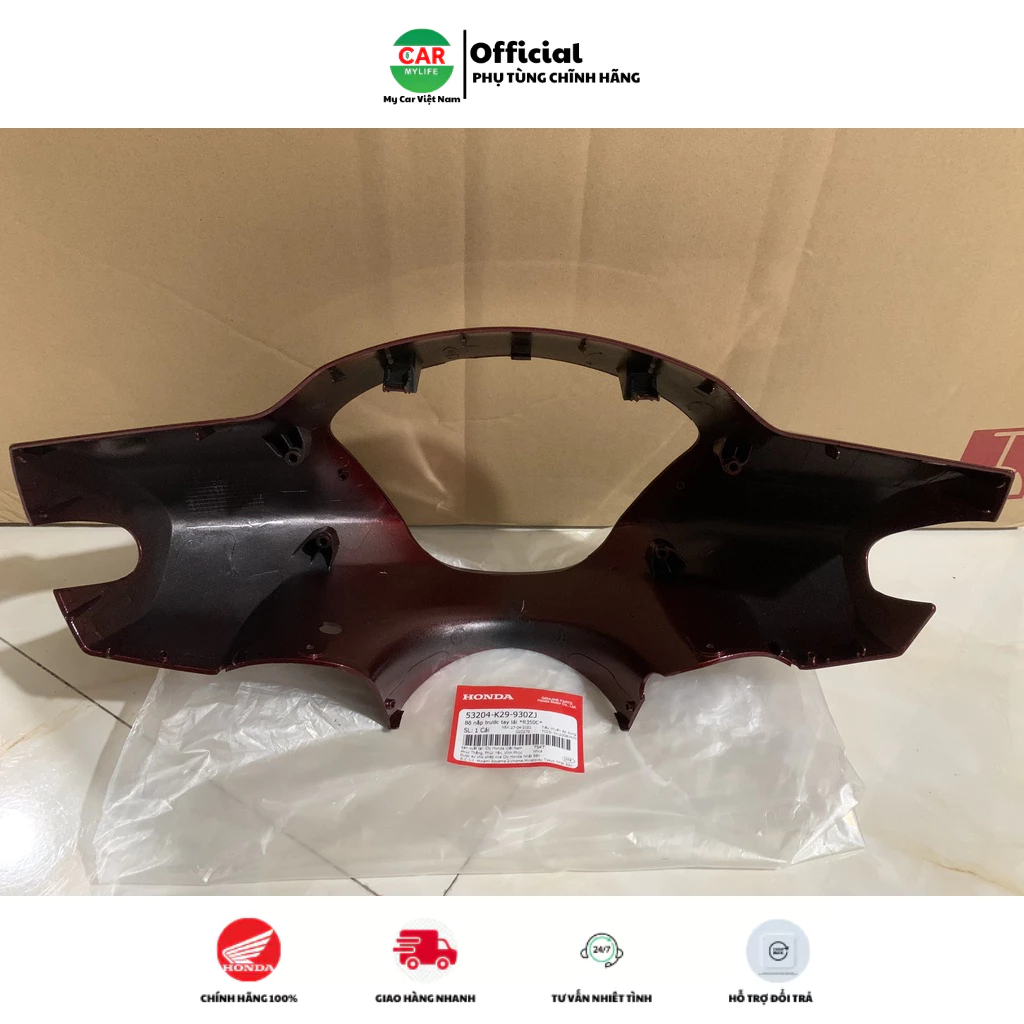 Bộ nắp trước tay lái - bàn thờ HONDA SH MODE năm 2016-2018 màu Đỏ đậm.