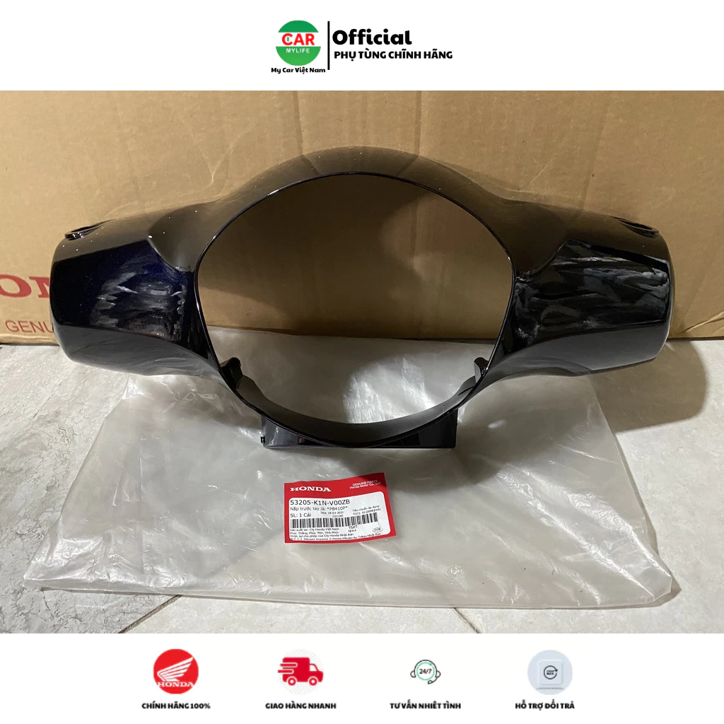 Nắp ốp trước tay lái - bàn thờ HONDA SH MODE năm 2021-2022 màu Xanh đen. 53205K1NV00ZB