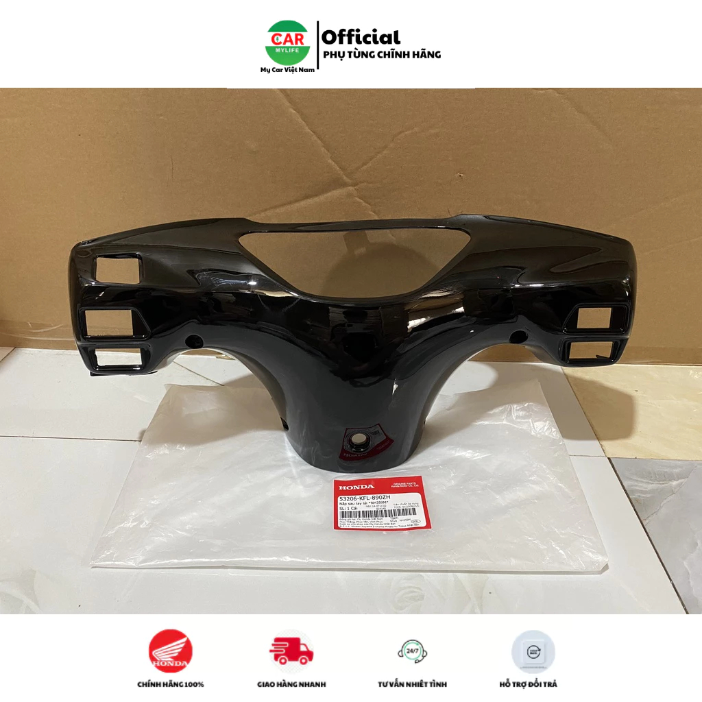 Nắp ốp sau tay lái - gáy HONDA FUTURE 1 năm 2004 màu Đen. *NH359M* 53206KFL890ZH