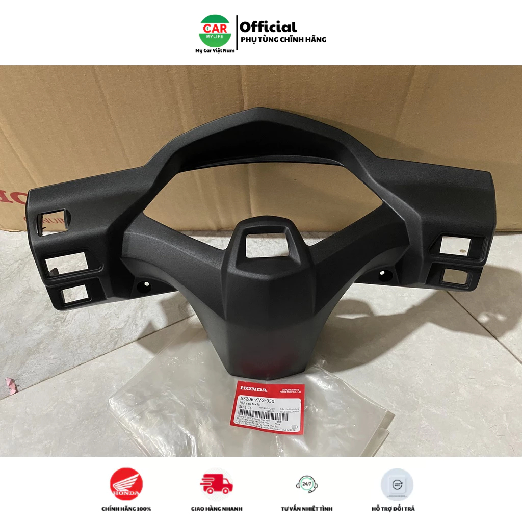 Nắp sau tay lái - Gáy HONDA AIR BLADE 110 năm 2007-2010 màu Đen. 53206KVG950