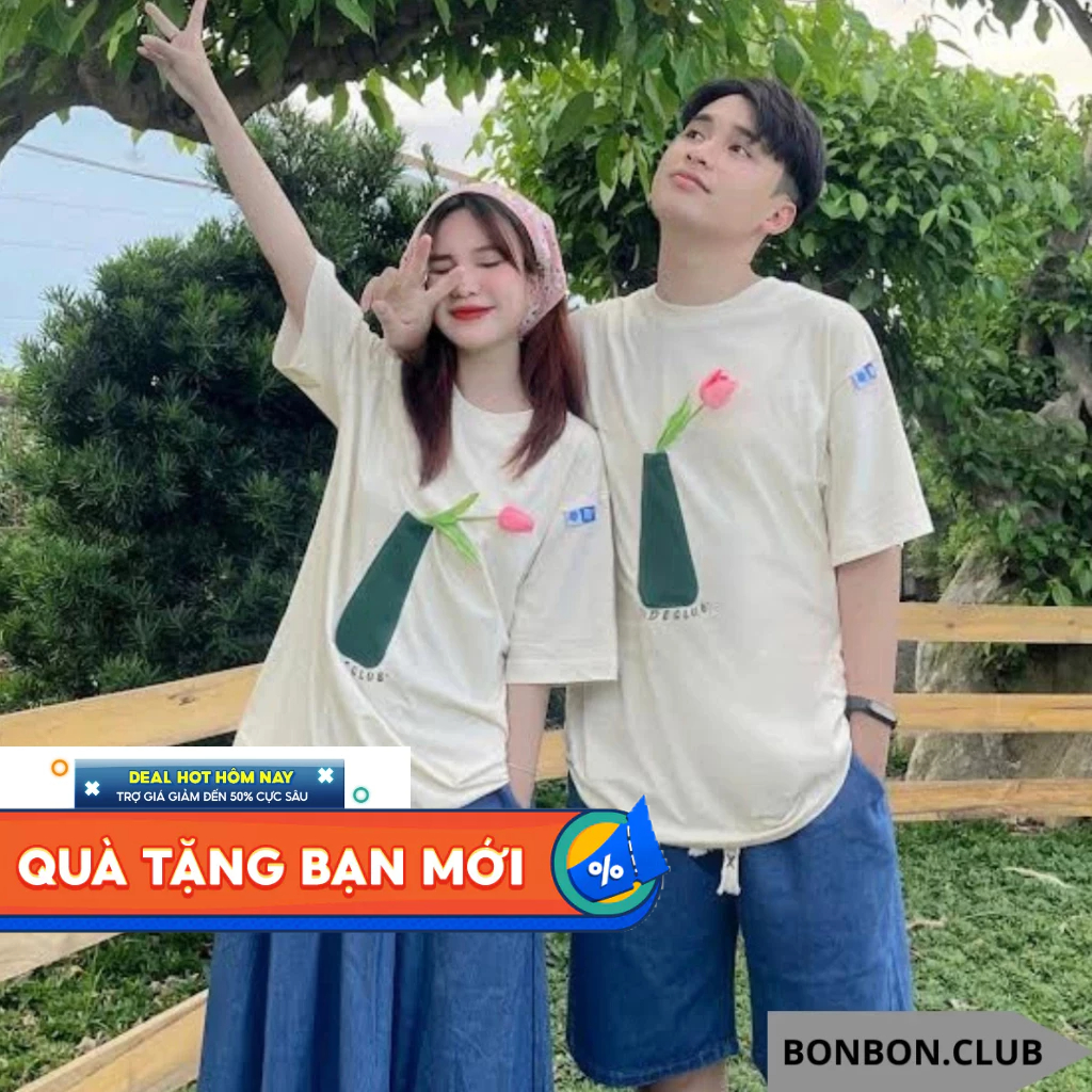 Áo Thun Bình Hoa Tulip FIDE Form Rộng Thích Hợp Cho Cả Nữ Và Nam. Thích Hợp Mặc Áo Đôi, Áo Cặp, Áo Nhóm