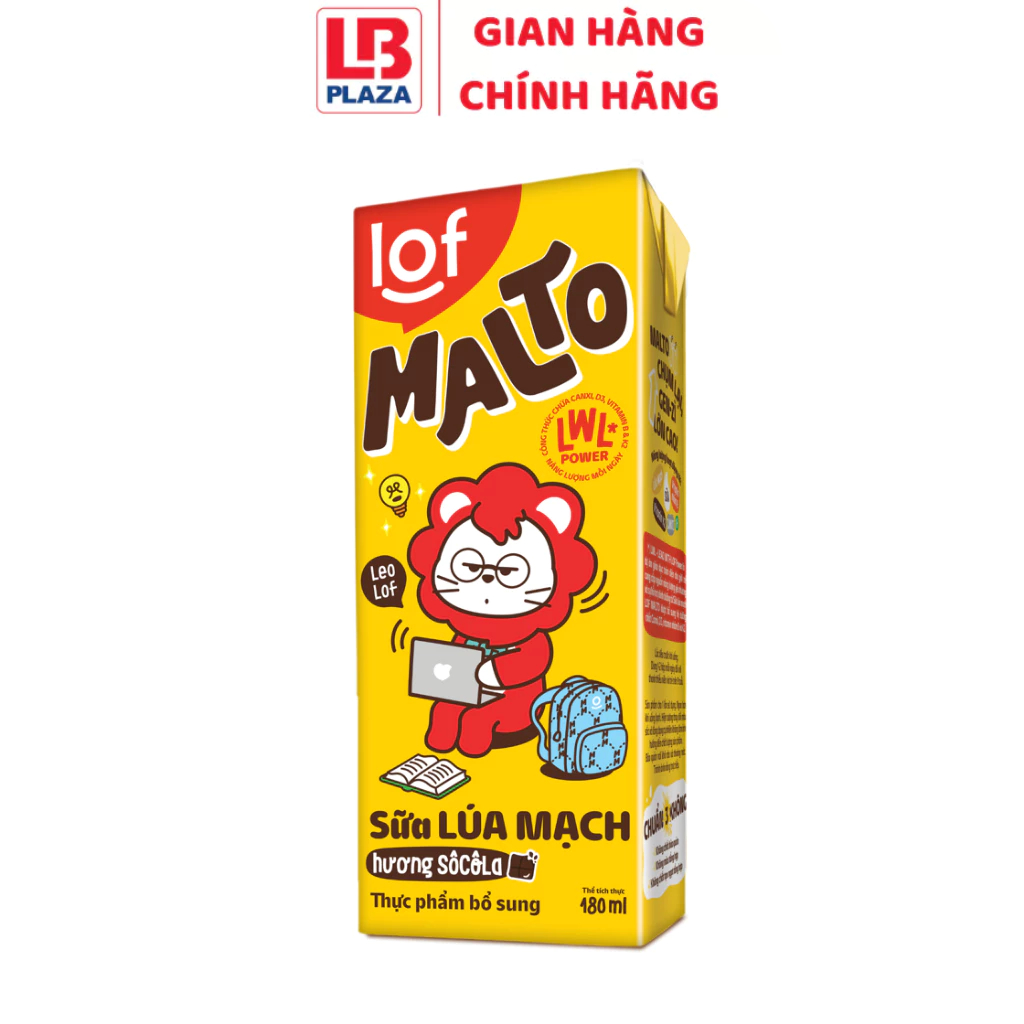Sữa lúa mạch Lof Malto socola 180ml*4