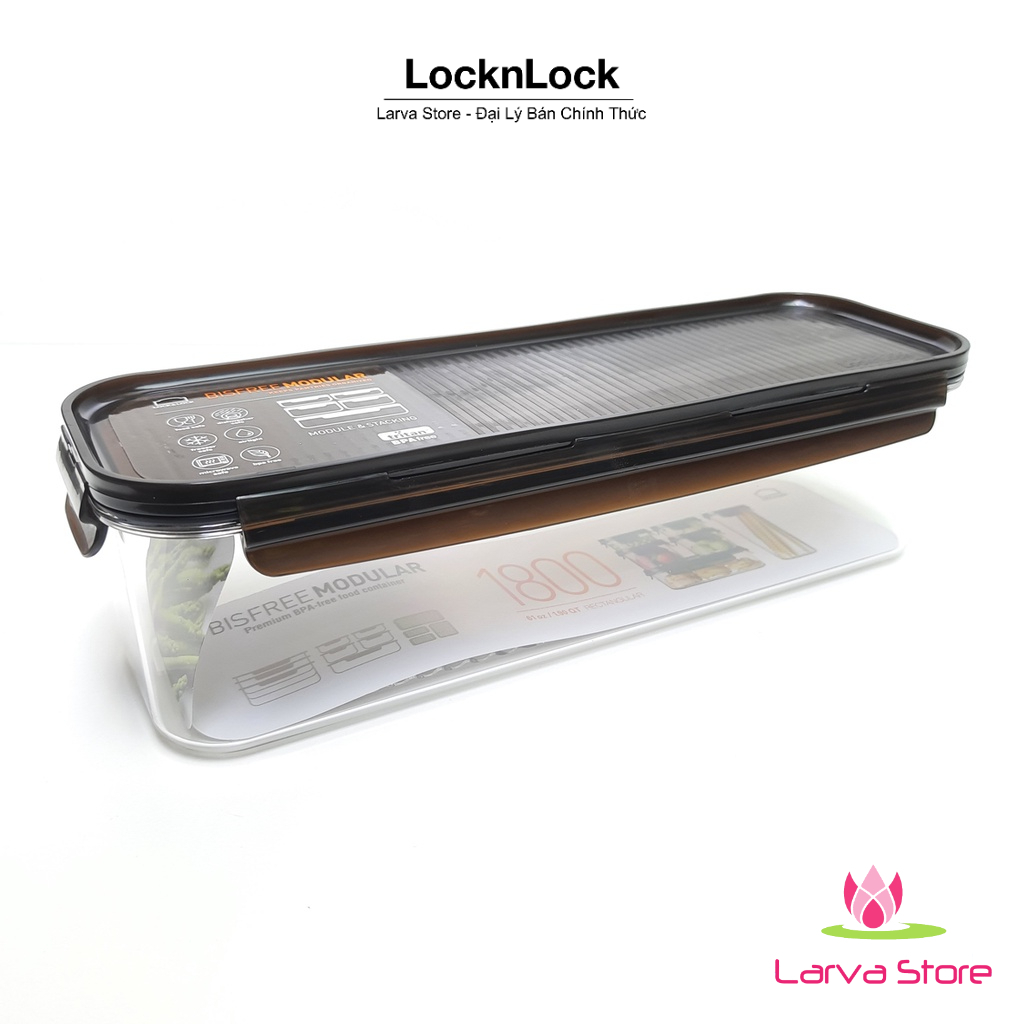 [ LBF410 1.8 L ] Hộp Bảo Quản Nhựa Tritan Lock&Lock Bisfree Modular - Larva Store