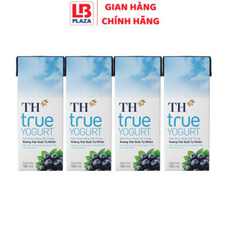 Sữa chua uống tiệt trùng TH True Milk 180ml*4 việt quất