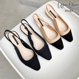 Dép sandal hở eo vân da rắn phối mũi 2p