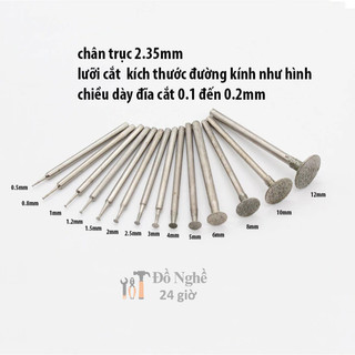Hỏa Tốc HCM - Mũi cắt, mũi mài nhỏ (cán 2.3mm) lưỡi căt mini siêu mỏng
