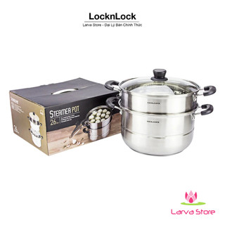 Nồi Hấp 2 Tầng Bằng Inox 304 Lock&Lock LLH1262 26cm - Larva Store