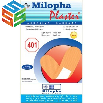Băng Cá Nhân Miloplast (100 miếng/hộp)