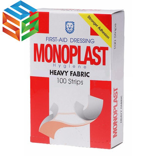 Băng Cá Nhân Đỏ Monoplast (100 miếng/hộp)
