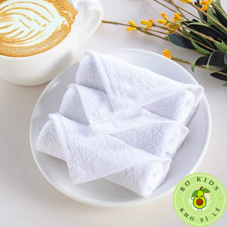 Khăn lau đa năng cotton trắng vuông 27x27 cm, khăn thổ cẩm 35x25cm Khăn lau siêu thấm, khăn lau bát