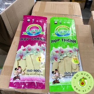 Găng tay cao su Hợp Thành siêu dai size M - L, găng tay rửa chén rửa bát, bao tay cao su rửa chén
