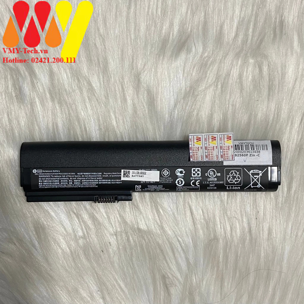 Pin laptop HP EliteBook 2560p 2570p SX03 SX06 632423-001 632421-001 HSTNN-UB2L HSTNN-DB2K QK644AA SX06XL