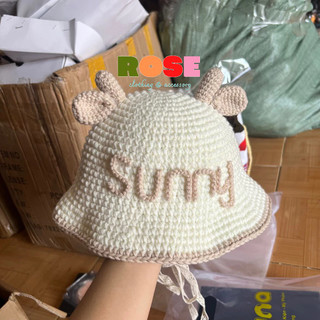 Mũ tai cừu 2 sừng đáng yêu cho bé ảnh thật shop chụp