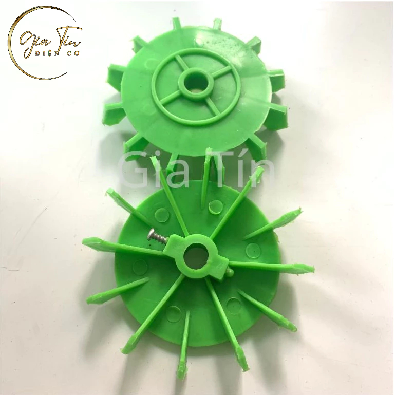 Cánh quạt xanh làm mát mô tơ trục 12mm