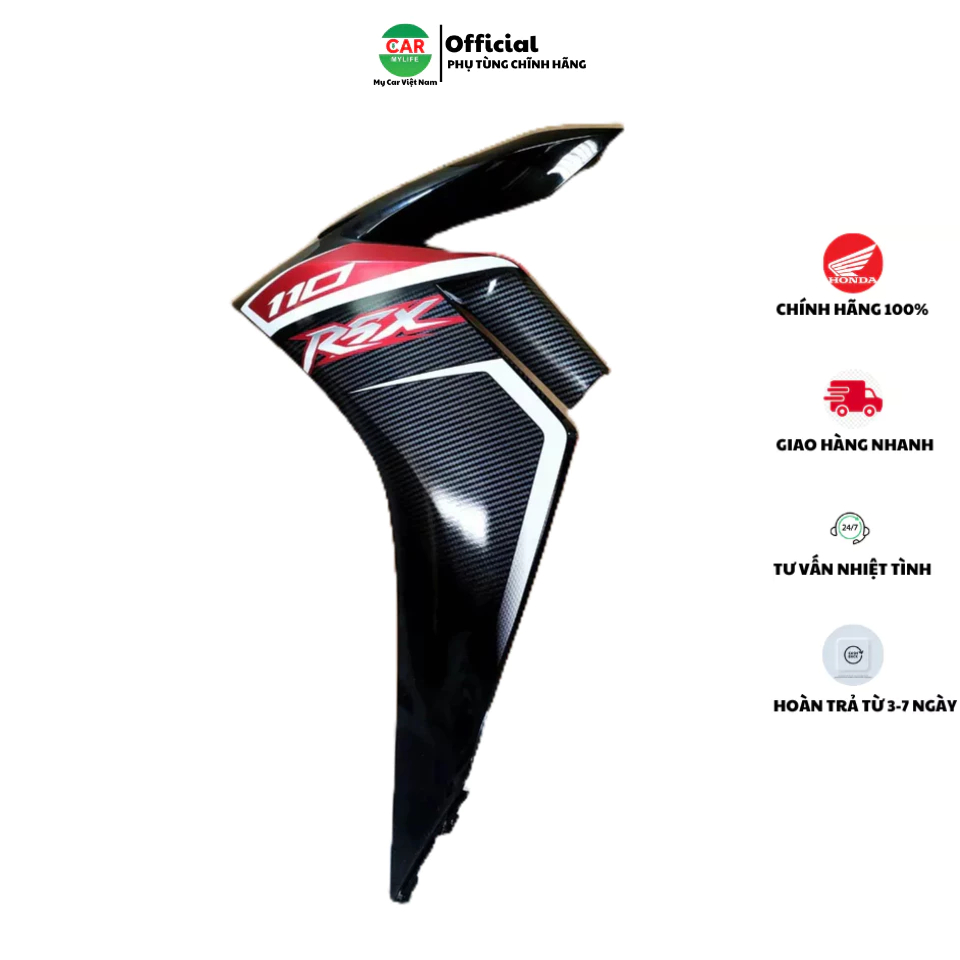 Cánh yếm bên trái - bửng yếm HONDA WAVE RSX110 năm 2012 màu Đen. *NHA69* 64750K07940ZF