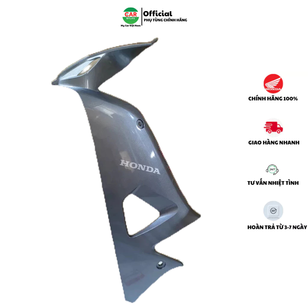 Ốp yếm bên trái - cánh yếm trong HONDA WAVE S100 năm 2007-2008 màu Xám ghi.