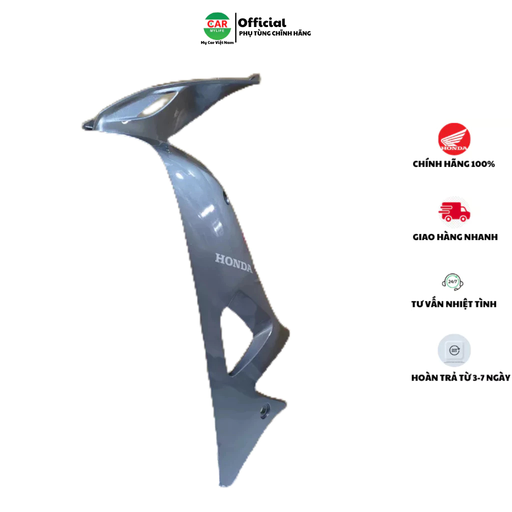 Ốp yếm bên trái - cánh yếm trong HONDA WAVE S100 năm 2007-2008 màu Xám ghi.